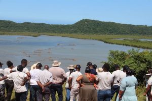 Visitors admiring iSimangaliso wetland. Photo by Futhi Mbhele, CAJ News Africa.