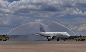 SAA welcomed in Victoria Falls, Zimbabwe